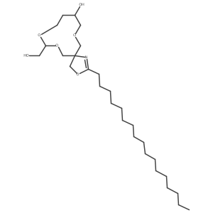 2-Heptadecyl-8-(hydroxymethyl)-3,7,9,14-tetraoxa-1-azaspiro[4.10]pentadec-1-en-12-ol Structure