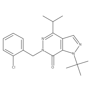 1-(tert-butyl)-6-(2-chlorobenzyl)-4-isopropyl-1H-pyrazolo[3,4-d]pyridazin-7(6H)-one Structure
