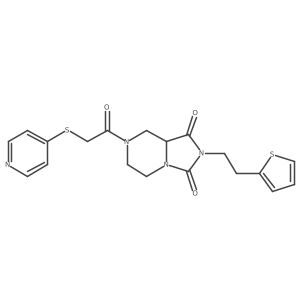 (8aR)-Tetrahydro-7-[2-(4-pyridinylthio)acetyl]-2-[2-(2-thienyl)ethyl]imidazo[1,5-a]pyrazine-1,3(2H,5H)-dione Structure