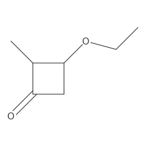 rel-(2R,3S)-3-Ethoxy-2-methylcyclobutanone Structure