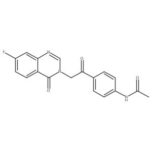 N-{4-[(7-fluoro-4-oxoquinazolin-3(4H)-yl)acetyl]phenyl}acetamide结构式
