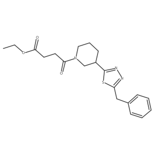 Ethyl 4-[3-(5-benzyl-1,3,4-thiadiazol-2-yl)piperidin-1-yl]-4-oxobutanoate Structure