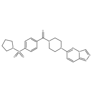 (4-([1,2,4]Triazolo[4,3-b]pyridazin-6-yl)piperazin-1-yl)(4-(pyrrolidin-1-ylsulfonyl)phenyl)methanone结构式