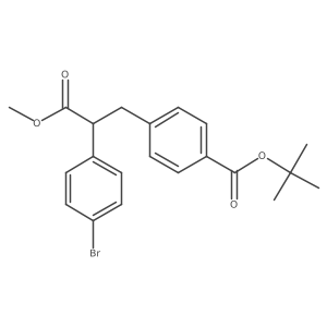 4-[2-(4-Bromo-phenyl)-2-methoxycarbonyl-ethyl]-benzoic acid tert-butyl ester Structure