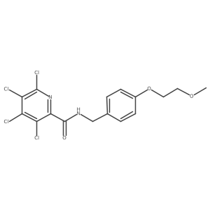 3,4,5,6-tetrachloro-N-[[4-(2-methoxyethoxy)phenyl]methyl]pyridine-2-carboxamide Structure