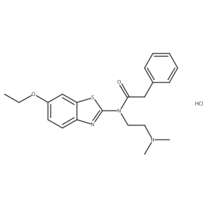 N-(2-(dimethylamino)ethyl)-N-(6-ethoxybenzo[d]thiazol-2-yl)-2-phenylacetamide hydrochloride结构式