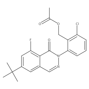 2-(6-(tert-butyl)-8-fluoro-1-oxophthalazin-2(1H)-yl)-6-chlorobenzyl acetate Structure