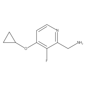 (4-Cyclopropoxy-3-fluoropyridin-2-YL)methanamine Structure