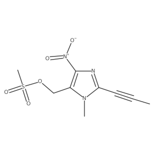 1-Methyl-4-nitro-2-(1-propyn-1-yl)-1h-imidazole-5-methanol 5-methanesulfonate结构式