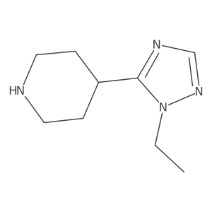 4-(1-Ethyl-1H-1,2,4-triazol-5-yl)piperidine Structure