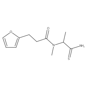 2-Furanpropanamide, N-(2-amino-1-methyl-2-thioxoethyl)-N-methyl-结构式