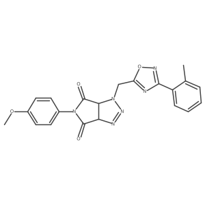 5-(4-methoxyphenyl)-1-{[3-(2-methylphenyl)-1,2,4-oxadiazol-5-yl]methyl}-1H,3aH,4H,5H,6H,6aH-pyrrolo[3,4-d][1,2,3]triazole-4,6-dione Structure