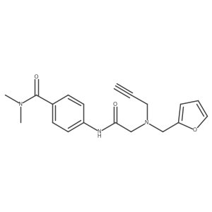 4-(2-{[(furan-2-yl)methyl](prop-2-yn-1-yl)amino}acetamido)-N,N-dimethylbenzamide结构式