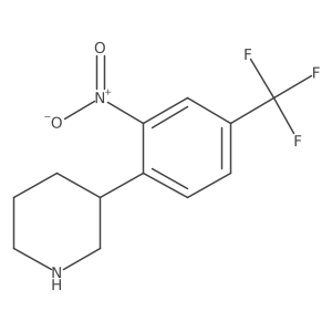 3-[2-Nitro-4-(trifluoromethyl)phenyl]piperidine结构式