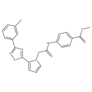 methyl 4-[({2-[3-(3-chlorophenyl)-1,2,4-oxadiazol-5-yl]-1H-pyrrol-1-yl}acetyl)amino]benzoate Structure