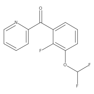 2-(2-Fluoro-3-(difluoromethoxy)benzoyl)pyridine结构式
