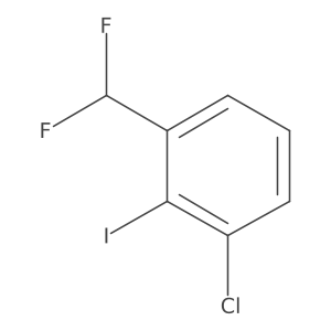 1-Chloro-3-(difluoromethyl)-2-iodobenzene结构式