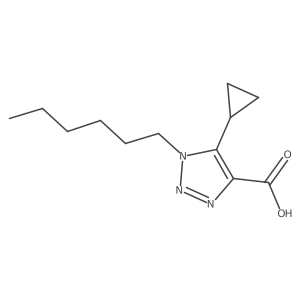 5-Cyclopropyl-1-hexyl-1h-1,2,3-triazole-4-carboxylic acid结构式