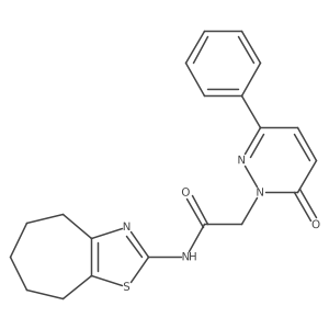 N-[(2Z)-3,4,5,6,7,8-hexahydro-2H-cyclohepta[d][1,3]thiazol-2-ylidene]-2-(6-oxo-3-phenylpyridazin-1(6H)-yl)acetamide结构式