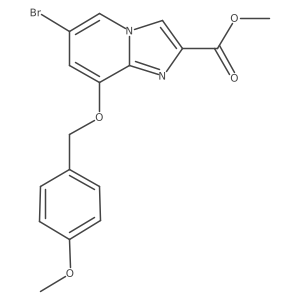 Methyl 6-bromo-8-[(4-methoxyphenyl)methoxy]imidazo[1,2-a]pyridine-2-carboxylate结构式