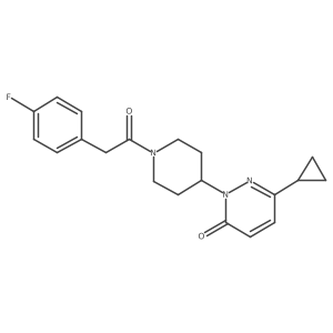 6-Cyclopropyl-2-{1-[2-(4-fluorophenyl)acetyl]piperidin-4-yl}-2,3-dihydropyridazin-3-one结构式