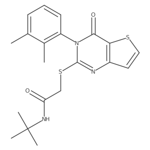 N-tert-butyl-2-{[3-(2,3-dimethylphenyl)-4-oxo-3,4-dihydrothieno[3,2-d]pyrimidin-2-yl]sulfanyl}acetamide Structure