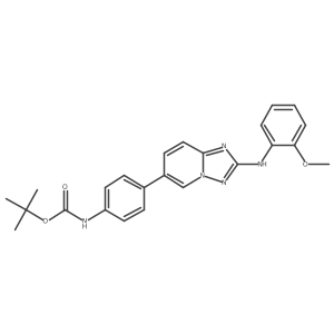 Tert-butyl (4-(2-((2-methoxyphenyl)amino)-[1,2,4]triazolo[1,5-a]pyridin-6-yl)phenyl)carbamate Structure