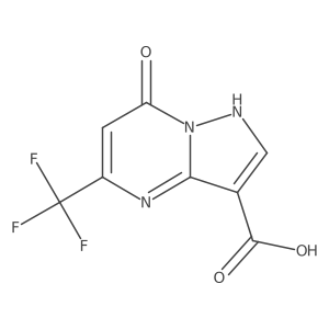 7-Hydroxy-5-(trifluoromethyl)pyrazolo[1,5-a]pyrimidine-3-carboxylic acid结构式