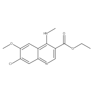 Ethyl 7-chloro-6-methoxy-4-(methylamino)quinoline-3-carboxylate Structure