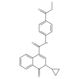 Methyl 4-{[(2-cyclopropyl-1-oxo-1,2-dihydroisoquinolin-4-yl)carbonyl]amino}benzoate结构式