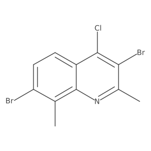 4-Chloro-3,7-dibromo-2,8-dimethylquinoline Structure