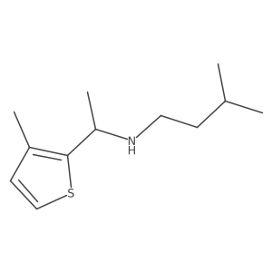 (3-Methylbutyl)[1-(3-methylthiophen-2-yl)ethyl]amine Structure