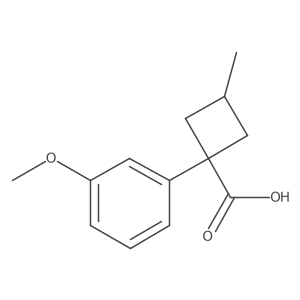 1-(3-Methoxyphenyl)-3-methylcyclobutane-1-carboxylic acid结构式