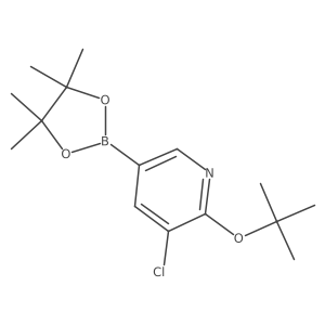 2-Tert-butoxy-3-chloro-5-(4,4,5,5-tetramethyl-1,3,2-dioxaborolan-2-YL)pyridine结构式