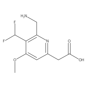 2-(Aminomethyl)-3-(difluoromethyl)-4-methoxypyridine-6-acetic acid结构式
