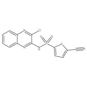 N-(3-chloro-2-quinoxalinyl)-5-cyano-2-thiophenesulfonamide结构式