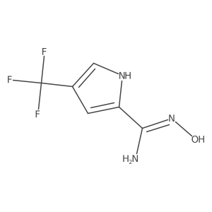 N-Hydroxy-4-(trifluoromethyl)-1H-pyrrole-2-carboximidamide结构式