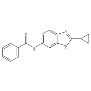 N-(2-cyclopropyl-1H-benzimidazol-5-yl)benzamide结构式