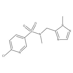 6-Chloro-N-methyl-N-[(2-methyl-1,2,4-triazol-3-YL)methyl]pyridine-3-sulfonamide结构式