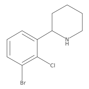 (S)-2-(3-Bromo-2-chlorophenyl)piperidine结构式