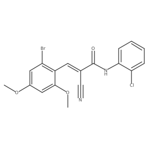 (E)-3-(2-Bromo-4,6-dimethoxyphenyl)-N-(2-chlorophenyl)-2-cyanoprop-2-enamide结构式