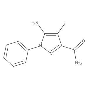 5-amino-4-methyl-1-phenyl-1H-pyrazole-3-carboxamide结构式