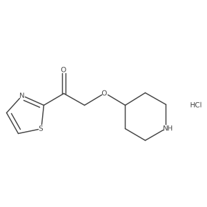 2-(Piperidin-4-yloxy)-1-(thiazol-2-yl)ethanone hydrochloride结构式