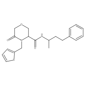 5-oxo-N-(4-phenylbutan-2-yl)-4-(thiophen-2-ylmethyl)morpholine-3-carboxamide结构式