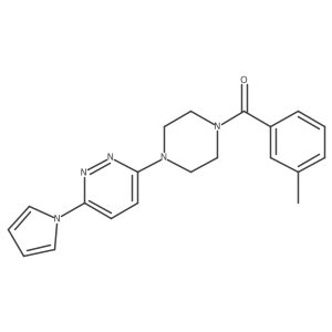 (4-(6-(1H-pyrrol-1-yl)pyridazin-3-yl)piperazin-1-yl)(m-tolyl)methanone结构式