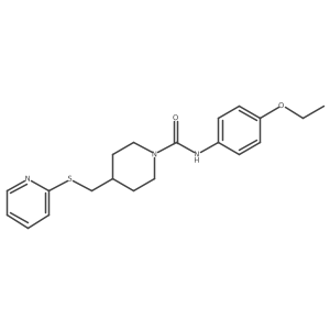 N-(4-ethoxyphenyl)-4-((pyridin-2-ylthio)methyl)piperidine-1-carboxamide结构式