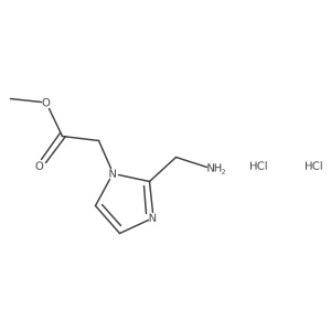 methyl 2-[2-(aminomethyl)-1H-imidazol-1-yl]acetate dihydrochloride结构式