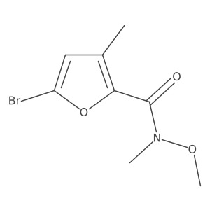 5-bromo-N-methoxy-N,3-dimethylfuran-2-carboxamide结构式