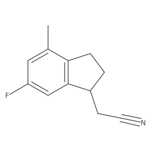 1H-Indene-1-acetonitrile, 6-fluoro-2,3-dihydro-4-methyl- Structure