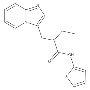 1-Ethyl-1-(imidazo[1,2-a]pyridin-3-ylmethyl)-3-(thiophen-2-yl)urea结构式